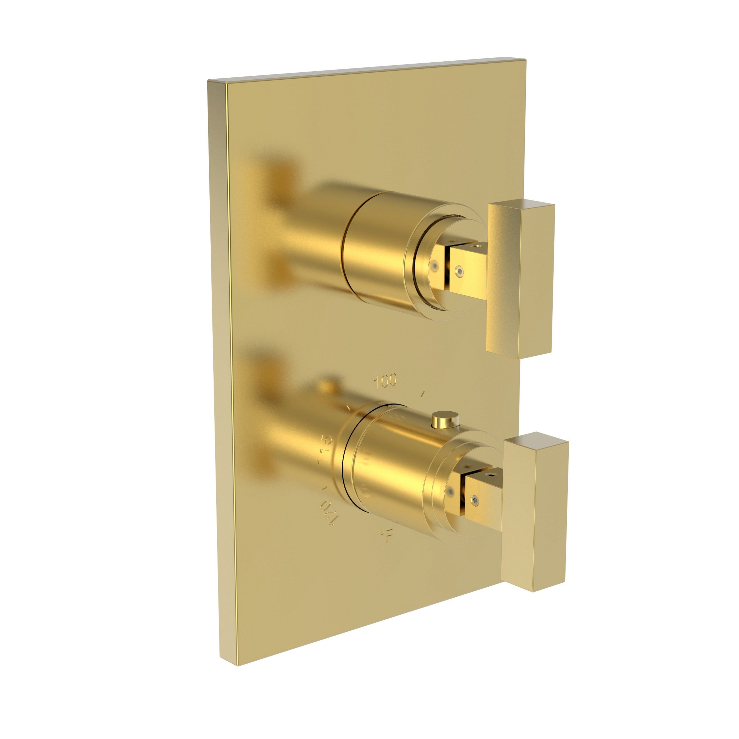 Newport Brass Pavani 3-2023TS — Placa Termostática Cuadrada de 1/2" — Oro Pulido (PVD)