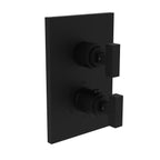 Newport Brass Pavani 3-2023TS — Placa Termostática Cuadrada de 1/2" — Negro Mate