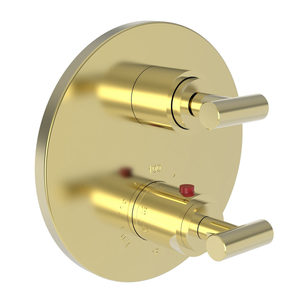 Newport Brass Pavani 3-3103TR — Placa Termostática Redonda de 1/2" — Latón sin Laca (Living)