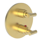 Newport Brass Pavani 3-3103TR — Placa Termostática Redonda de 1/2" — Oro Satinado (PVD)