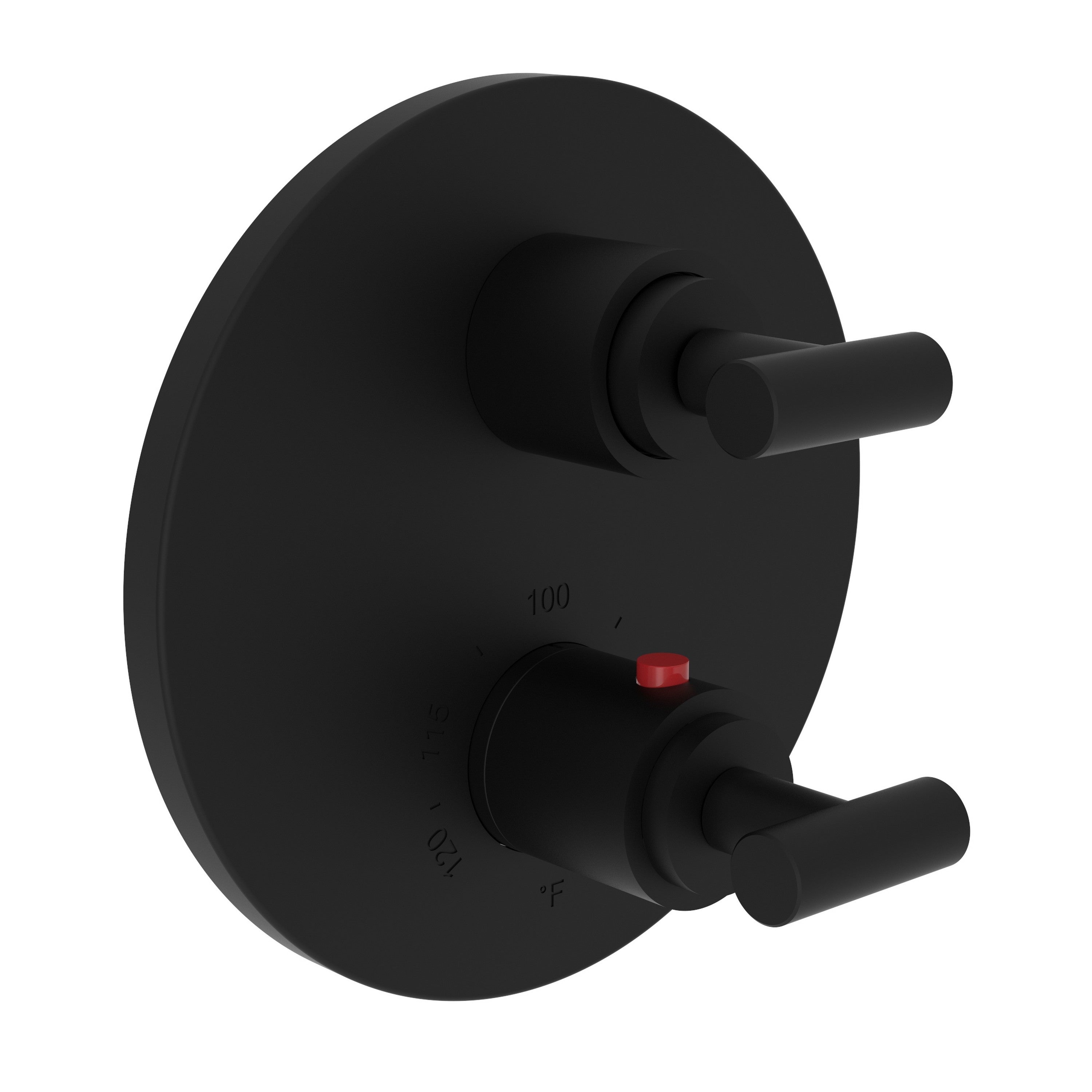 Newport Brass Pavani 3-3103TR — Placa Termostática Redonda de 1/2" — Negro Mate
