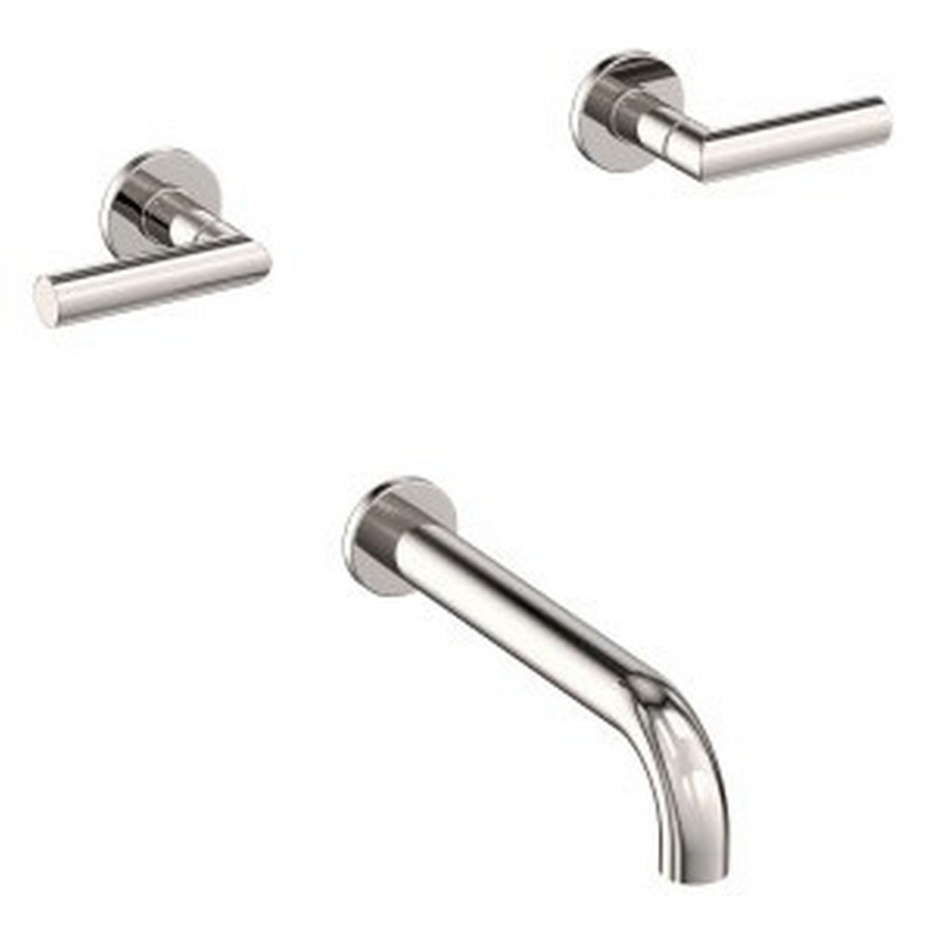 Newport Brass Pavani 3-3105 — Llenador de Tina de Pared — Níquel Pulido (PVD)