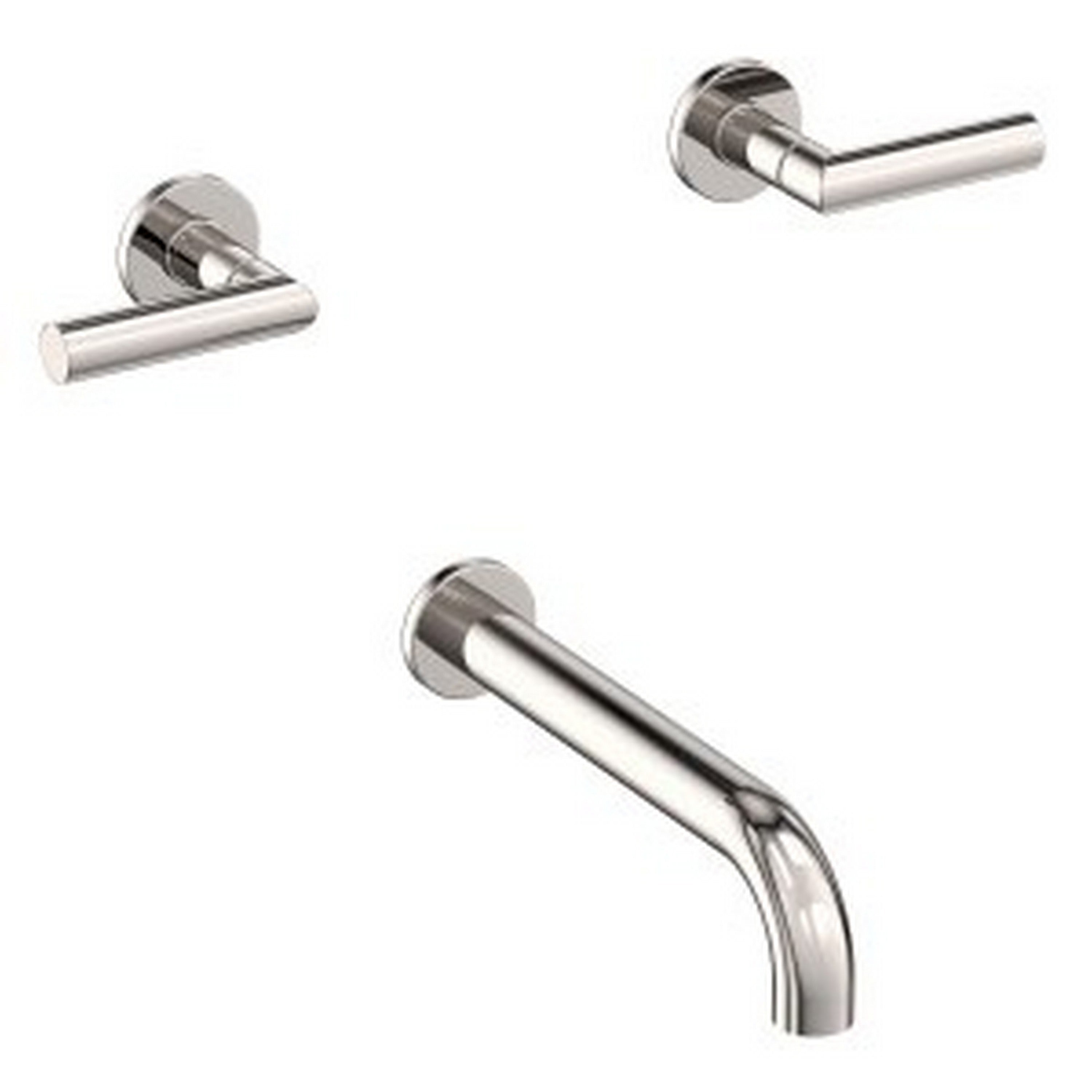Newport Brass Pavani 3-3105 — Llenador de Tina de Pared — Níquel Pulido (PVD)