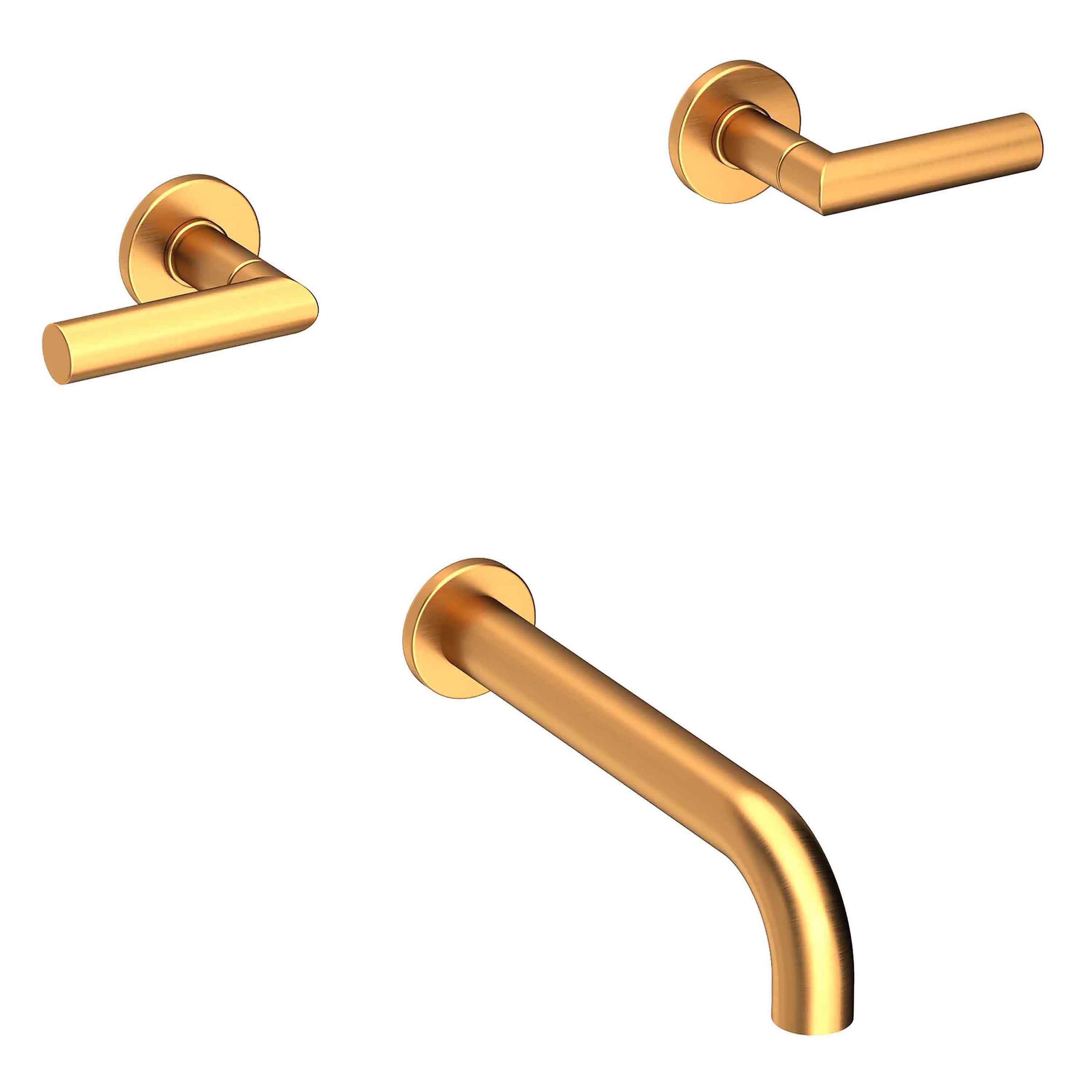 Newport Brass Pavani 3-3105 — Llenador de Tina de Pared — Oro Satinado (PVD)