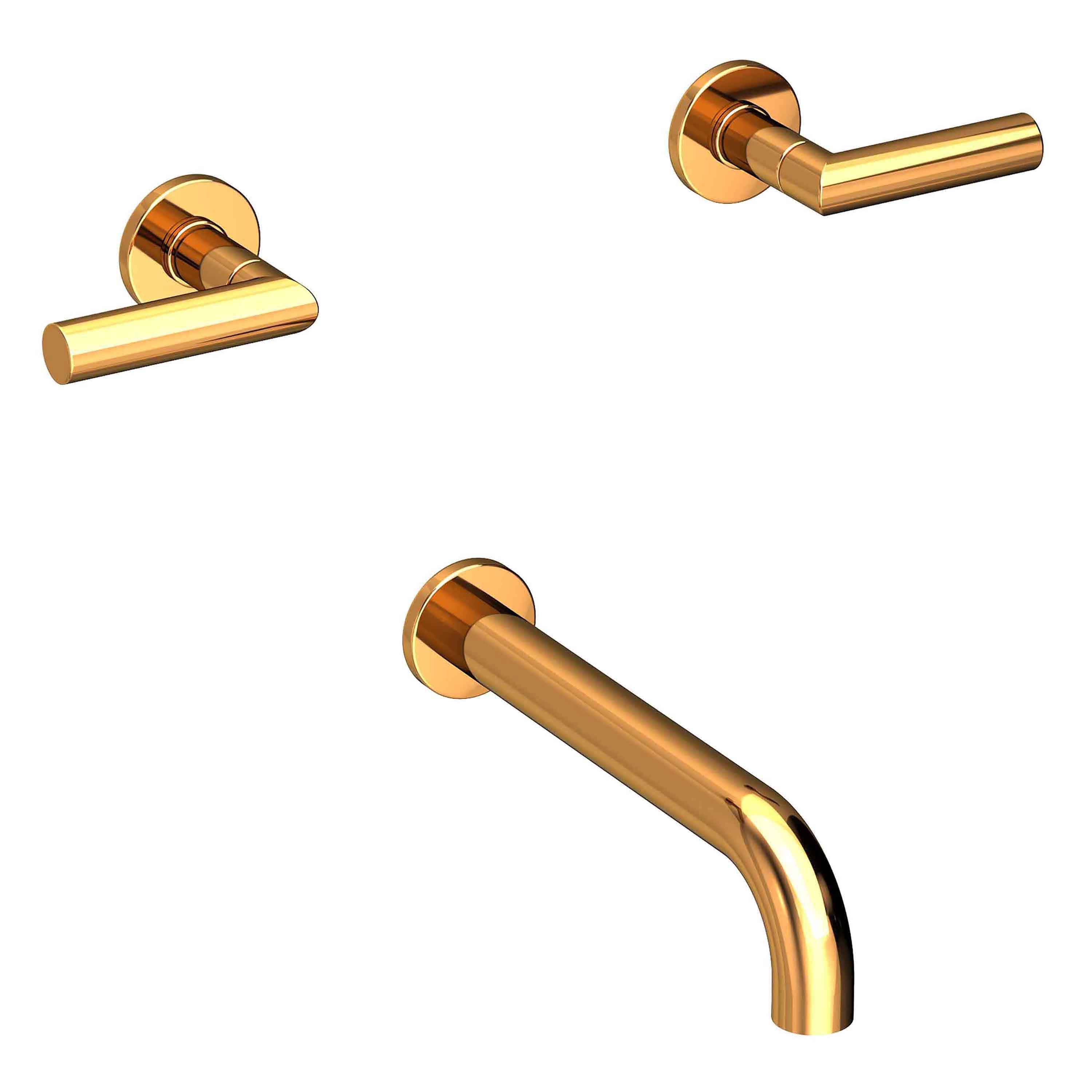 Newport Brass Pavani 3-3105 — Llenador de Tina de Pared — Oro Pulido (PVD)