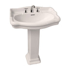 Barclay Stanford 660 — Lavabo con Pedestal Rectangular de Cerámica — imagen 4