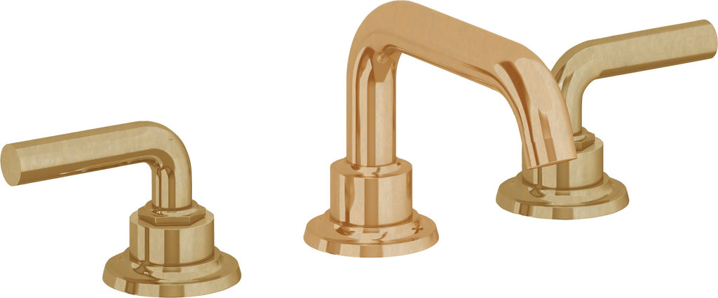 California Faucets Descanso 8" Llave de Lavabo de 3 Orificios para Cubierta, con Dos Manerales - Manija Lisa