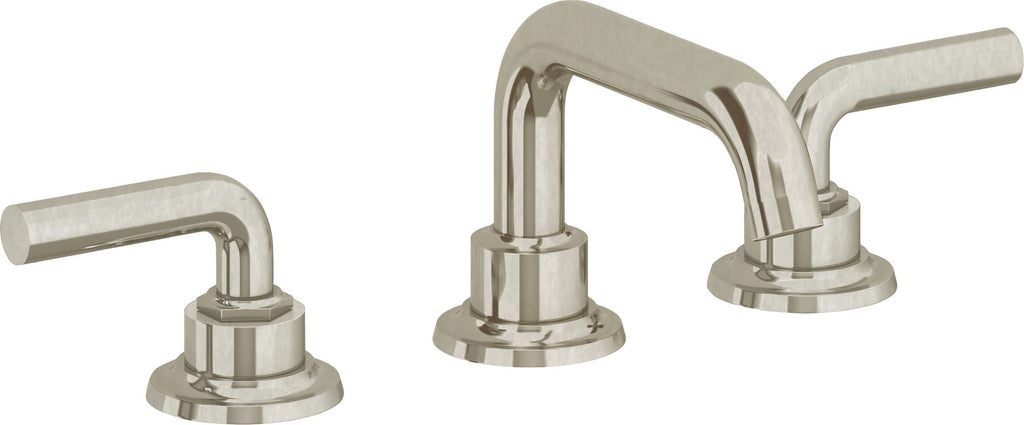 California Faucets Descanso 8" Llave de Lavabo de 3 Orificios para Cubierta, con Dos Manerales - Manija Lisa