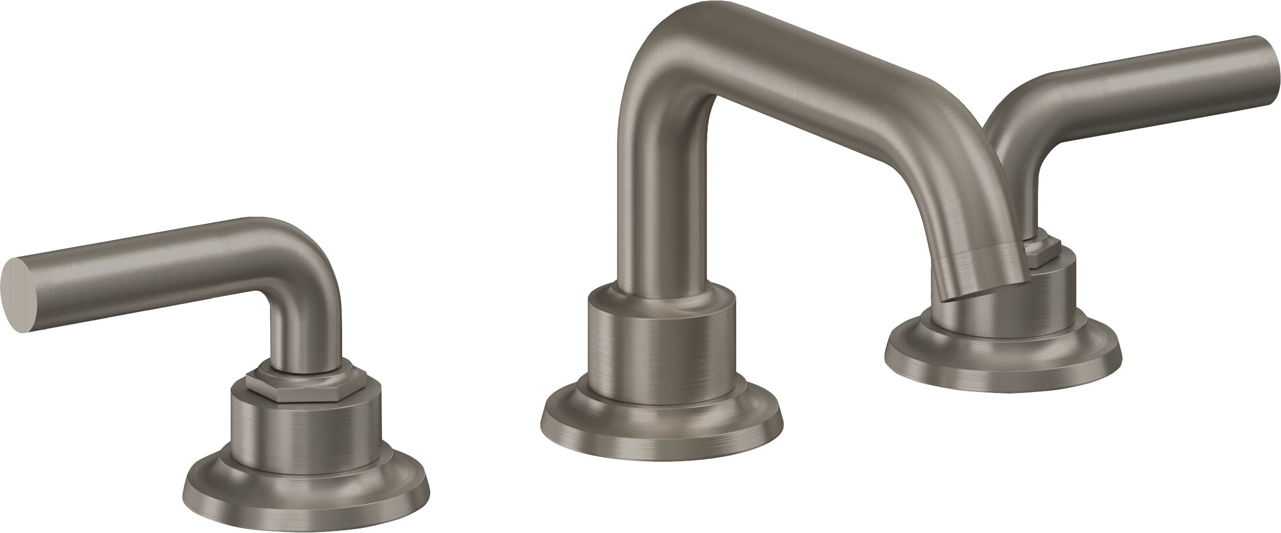 California Faucets Descanso 8" Llave de Lavabo de 3 Orificios para Cubierta, con Dos Manerales - Manija Lisa
