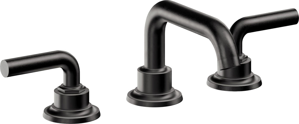 California Faucets Descanso 8" Llave de Lavabo de 3 Orificios para Cubierta, con Dos Manerales - Manija Lisa