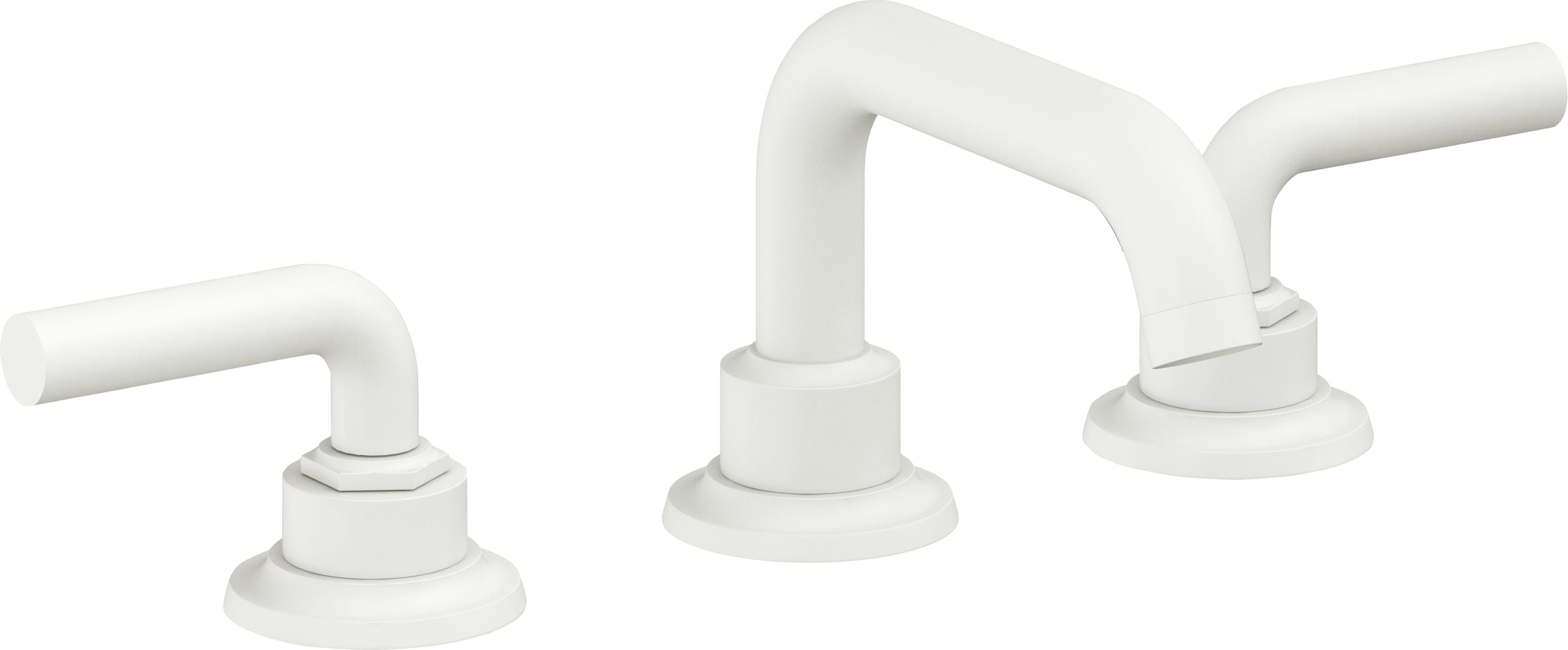 California Faucets Descanso 8" Llave de Lavabo de 3 Orificios para Cubierta, con Dos Manerales - Manija Lisa