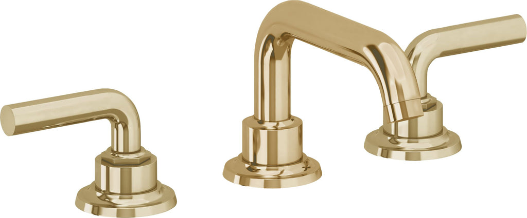California Faucets Descanso 8" Llave de Lavabo de 3 Orificios para Cubierta, con Dos Manerales - Manija Lisa