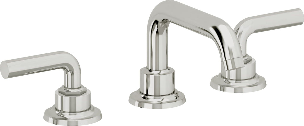 California Faucets Descanso 8" Llave de Lavabo de 3 Orificios para Cubierta, con Dos Manerales - Manija Lisa