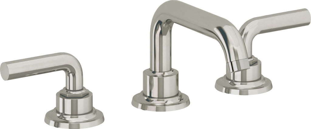 California Faucets Descanso 8" Llave de Lavabo de 3 Orificios para Cubierta, con Dos Manerales - Manija Lisa