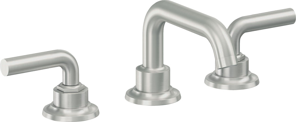 California Faucets Descanso 8" Llave de Lavabo de 3 Orificios para Cubierta, con Dos Manerales - Manija Lisa