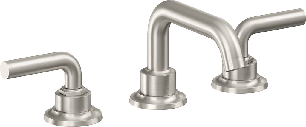 California Faucets Descanso 8" Llave de Lavabo de 3 Orificios para Cubierta, con Dos Manerales - Manija Lisa