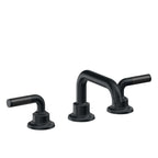 California Faucets Descanso 8" Llave de Lavabo de 3 Orificios para Cubierta, con Dos Manerales - Manija de Fibra de Carbono - Carbón