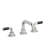 California Faucets Descanso 8" Llave de Lavabo de 3 Orificios para Cubierta, con Dos Manerales - Manija de Fibra de Carbono - Cromo Pulido