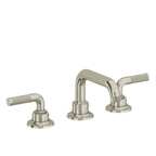 California Faucets Descanso 8" Llave de Lavabo de 3 Orificios para Cubierta, con Dos Manerales - Manija Moleteada - Níquel Bruñido