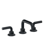 California Faucets Descanso 8" Llave de Lavabo de 3 Orificios para Cubierta, con Dos Manerales - Manija Moleteada - Carbón