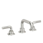California Faucets Descanso 8" Llave de Lavabo de 3 Orificios para Cubierta, con Dos Manerales - Manija Moleteada - Cromo Pulido