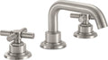 California Faucets Descanso 8" Llave de Lavabo de 3 Orificios para Cubierta, con Dos Manerales - Manija Lisa