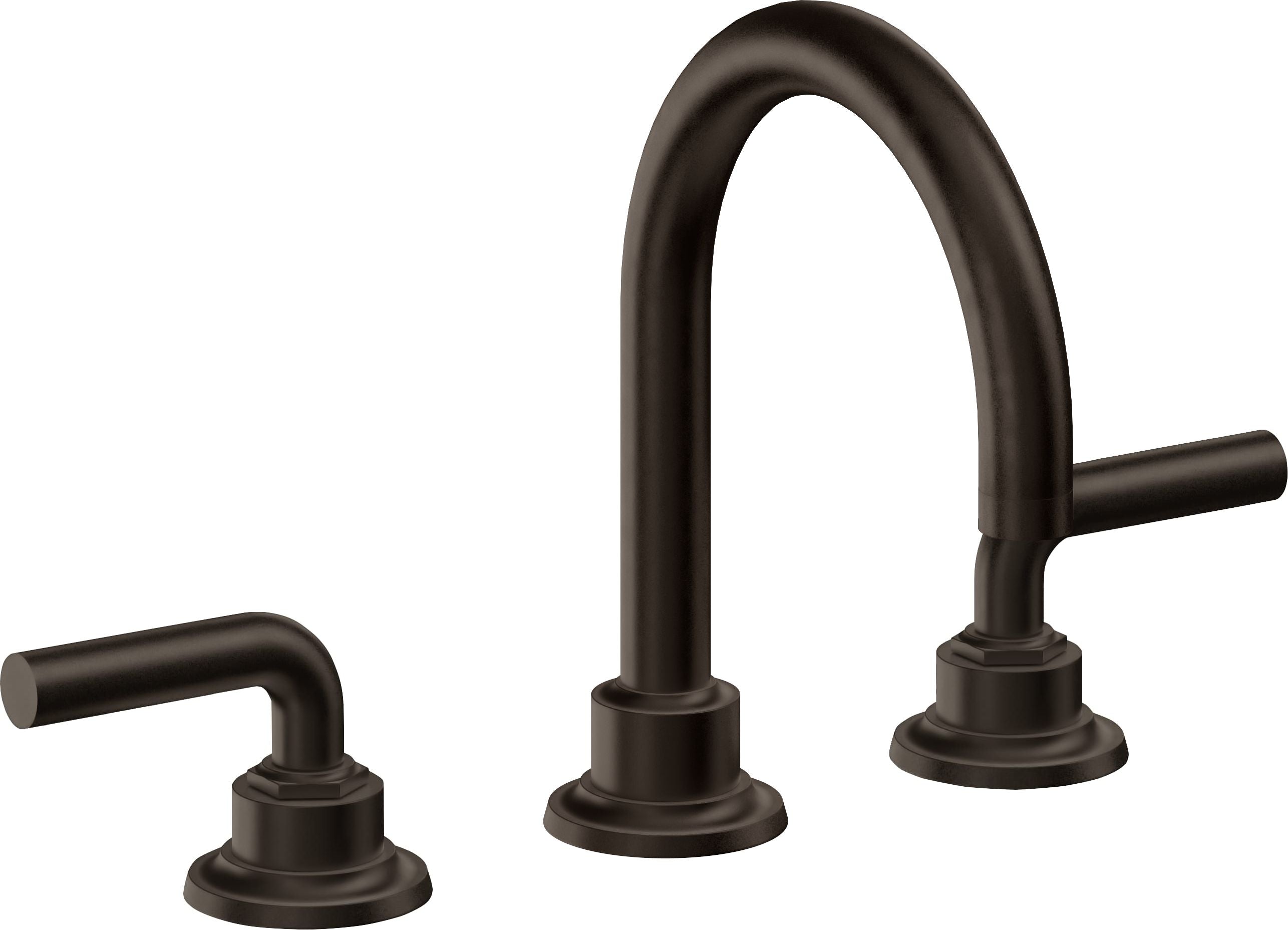 California Faucets Descanso 8" Llave de Lavabo de 3 Orificios para Cubierta, con Dos Manerales - Manija Lisa