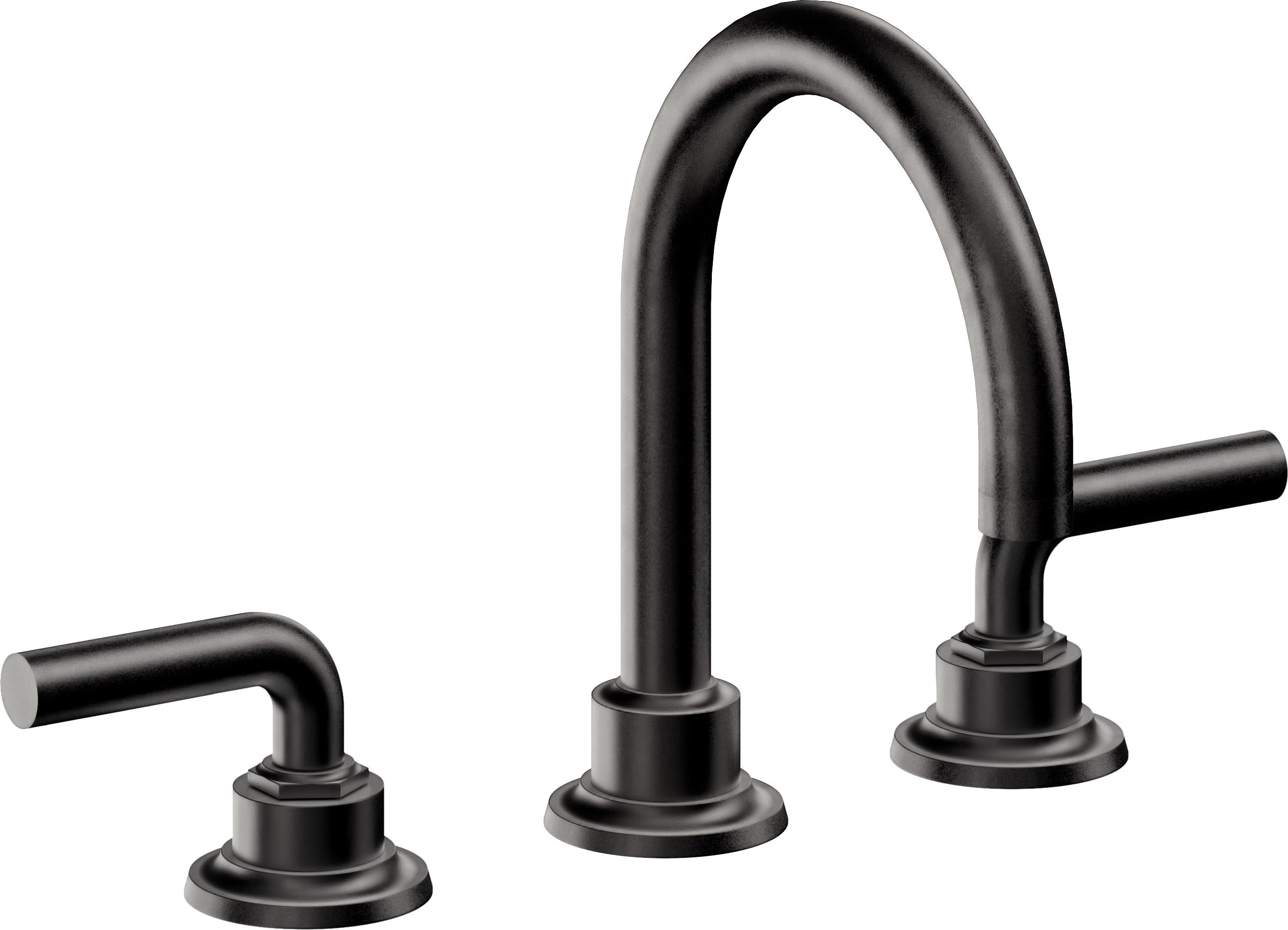 California Faucets Descanso 8" Llave de Lavabo de 3 Orificios para Cubierta, con Dos Manerales - Manija Lisa