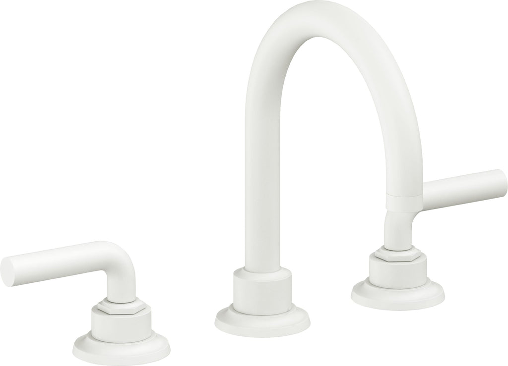 California Faucets Descanso 8" Llave de Lavabo de 3 Orificios para Cubierta, con Dos Manerales - Manija Lisa