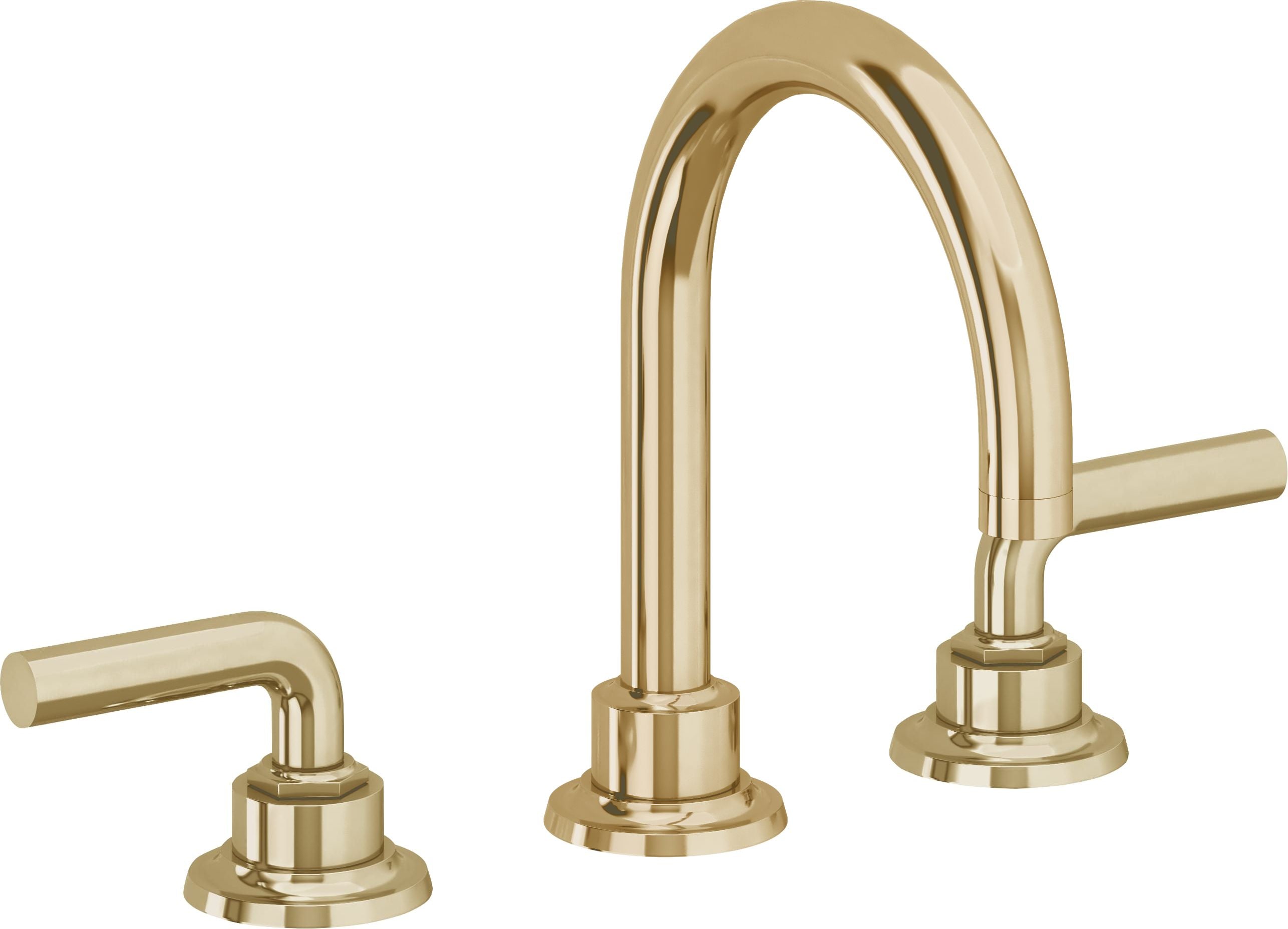 California Faucets Descanso 8" Llave de Lavabo de 3 Orificios para Cubierta, con Dos Manerales - Manija Lisa