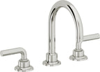 California Faucets Descanso 8" Llave de Lavabo de 3 Orificios para Cubierta, con Dos Manerales - Manija Lisa