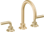 California Faucets Descanso 8" Llave de Lavabo de 3 Orificios para Cubierta, con Dos Manerales - Manija Lisa