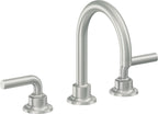 California Faucets Descanso 8" Llave de Lavabo de 3 Orificios para Cubierta, con Dos Manerales - Manija Lisa