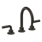 California Faucets Descanso 8" Llave de Lavabo de 3 Orificios para Cubierta, con Dos Manerales - Manija de Fibra de Carbono - Bronce Oscuro