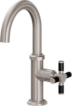 California Faucets Descanso Llave de Lavabo/Bar/Preparación de Un Solo Orificio - Pico Bajo - Níquel Satinado