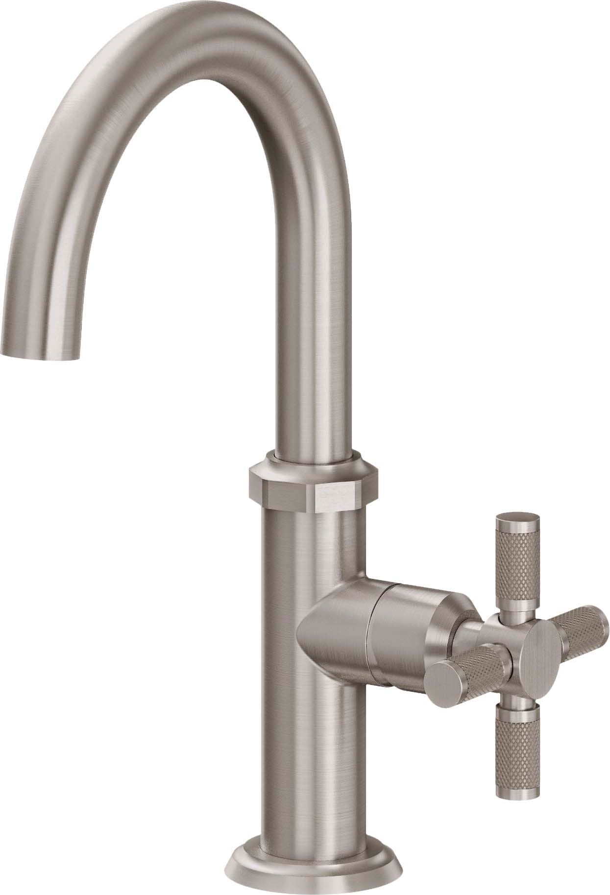 California Faucets Descanso Llave de Lavabo/Bar/Preparación de Un Solo Orificio - Pico Bajo - Níquel Satinado