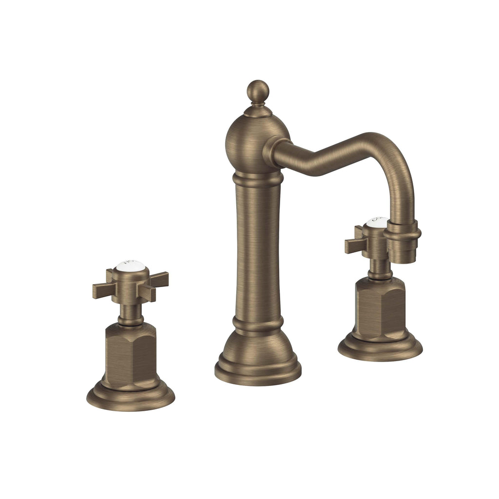 California Faucets Montecito 8" Llave de Lavabo de 3 Orificios para Cubierta, con Dos Manerales - Latón Antiguo Mate