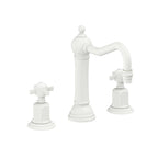 California Faucets Montecito 8" Llave de Lavabo de 3 Orificios para Cubierta, con Dos Manerales - Blanco Mate