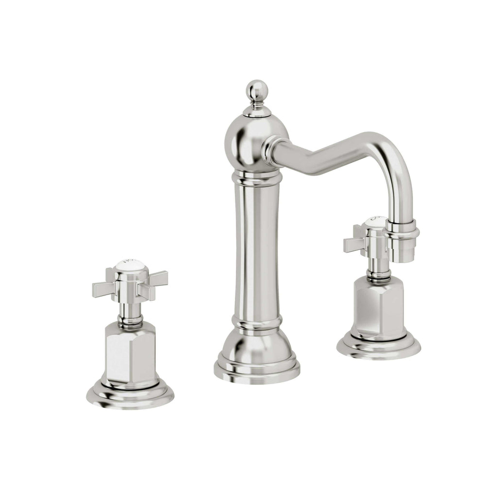 California Faucets Montecito 8" Llave de Lavabo de 3 Orificios para Cubierta, con Dos Manerales - Cromo Pulido