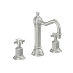 California Faucets Montecito 8" Llave de Lavabo de 3 Orificios para Cubierta, con Dos Manerales - Cromo Satinado