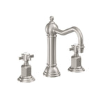 California Faucets Montecito 8" Llave de Lavabo de 3 Orificios para Cubierta, con Dos Manerales - Acero Inoxidable Ultra