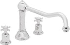 California Faucets Montecito Juego Completo para Tina Romana - Cromo Pulido