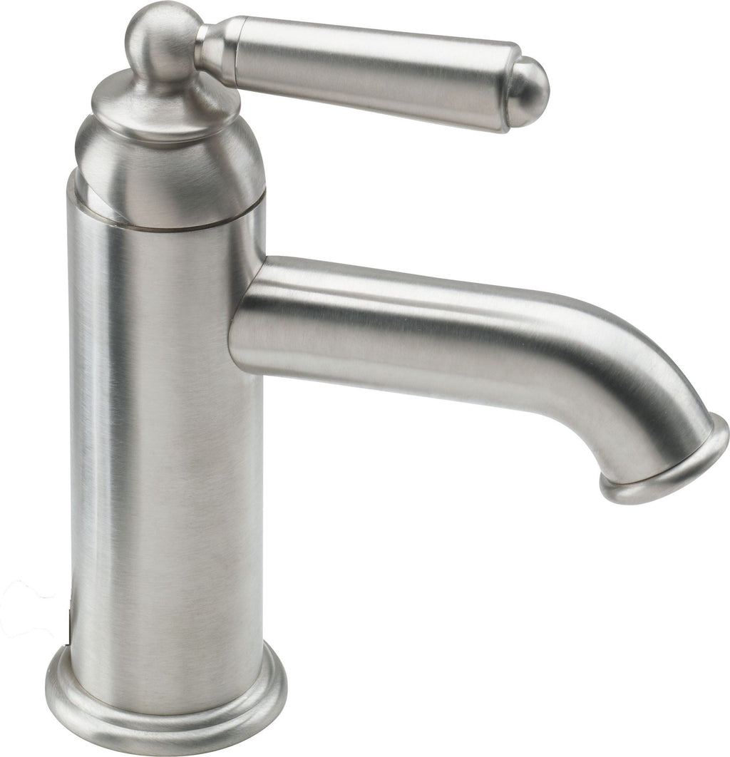 California Faucets Montecito Llave de Lavabo de Un Solo Orificio - Pico Corto - Palanca Art Deco