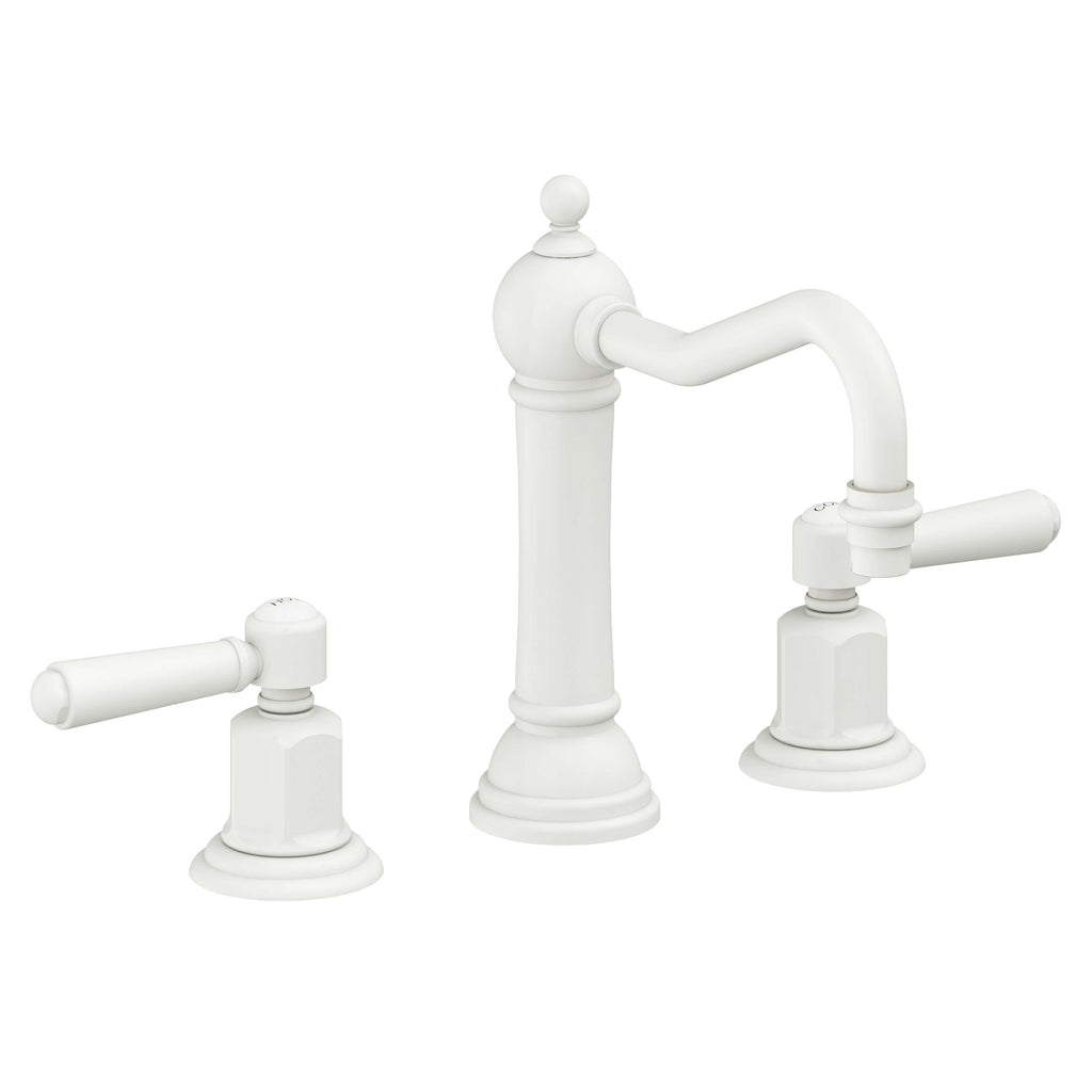 California Faucets Montecito 8" Llave de Lavabo de 3 Orificios para Cubierta, con Dos Manerales - Blanco Mate