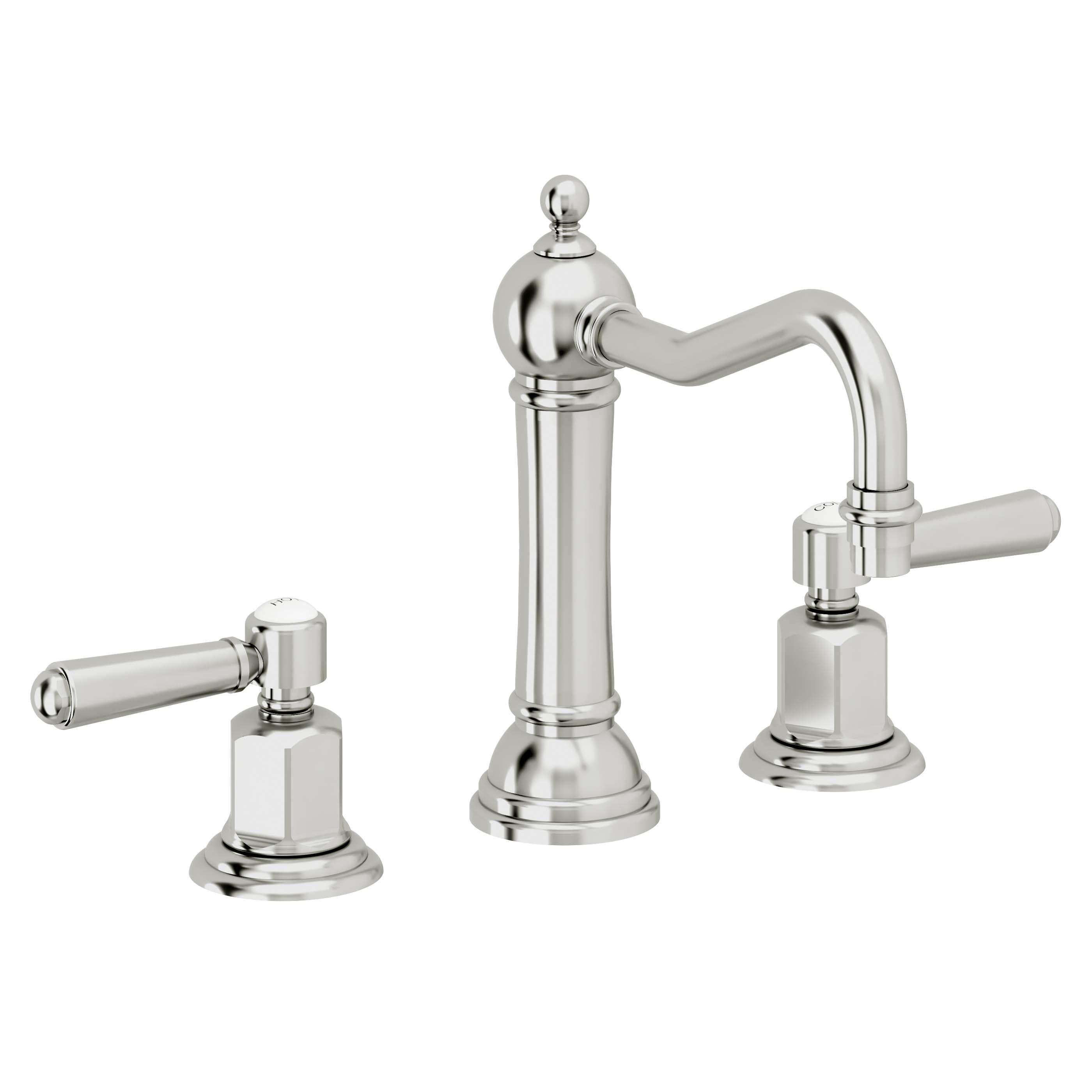California Faucets Montecito 8" Llave de Lavabo de 3 Orificios para Cubierta, con Dos Manerales - Cromo Pulido