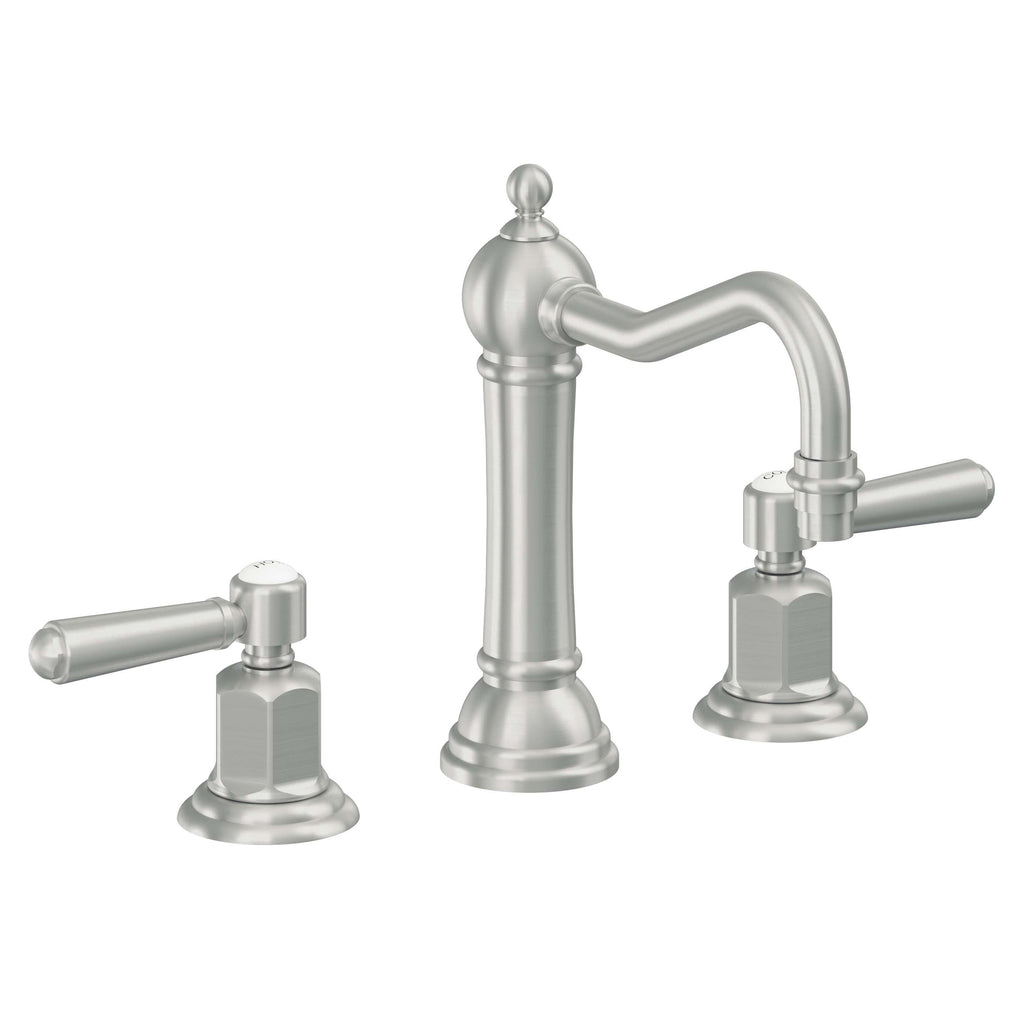 California Faucets Montecito 8" Llave de Lavabo de 3 Orificios para Cubierta, con Dos Manerales - Cromo Satinado
