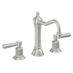 California Faucets Montecito 8" Llave de Lavabo de 3 Orificios para Cubierta, con Dos Manerales - Cromo Satinado