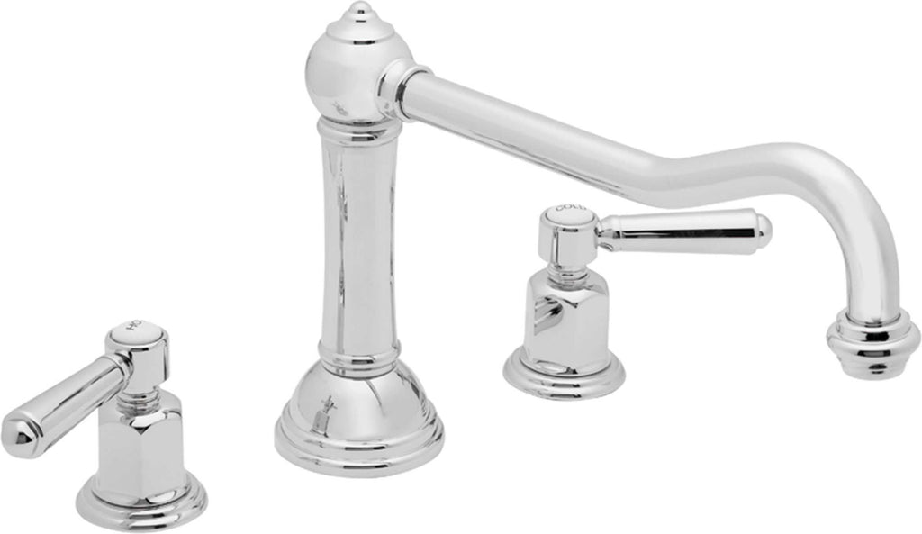 California Faucets Montecito Juego Completo para Tina Romana - Cromo Pulido
