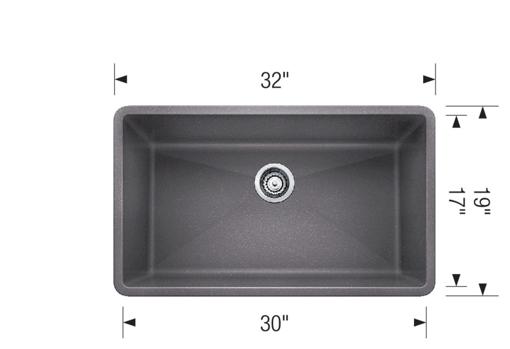 Blanco Precis Super Single Bowl — Tarja de Silgranit