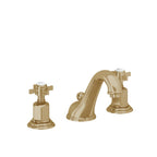 California Faucets Cardiff 8" Llave de Lavabo de 3 Orificios para Cubierta, con Dos Manerales - Latón Bruñido